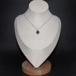 Amethyst healing crystal necklace for serenity and spiritual energy